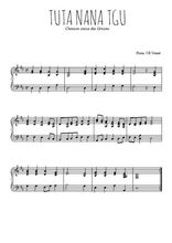 Téléchargez l'arrangement pour piano de la partition de Tuta nana tgu en PDF